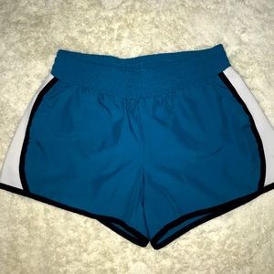 Women’s teal running shorts